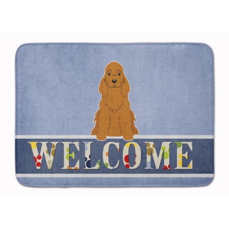 Carolines Treasures Cocker Spaniel Red Welcome Machine Washable Memory Foam Mat BB5676RUG